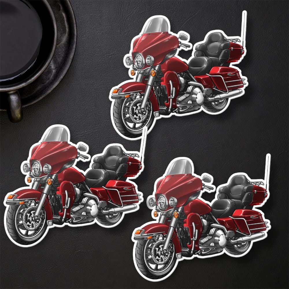 Harley Electra Glide Ultra Classic FLHTCU & FLHTCUI 2007-08 Inspired Stickers - Set of 3 Biker Motorcycle Decals