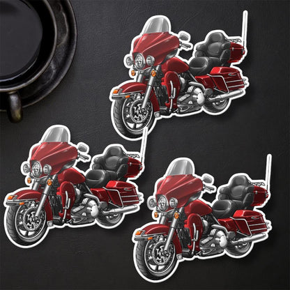 Harley Electra Glide Ultra Classic FLHTCU & FLHTCUI 2007-08 Inspired Stickers - Set of 3 Biker Motorcycle Decals