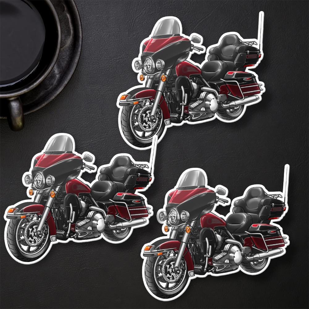 Harley Electra Glide Ultra Classic FLHTCU & FLHTCUI 2004-05 Inspired Stickers - Set of 3 Biker Motorcycle Decals