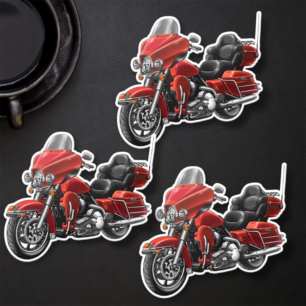 Harley Electra Glide Ultra Classic FLHTCU & FLHTCUI 2007-08 Inspired Stickers - Set of 3 Biker Motorcycle Decals
