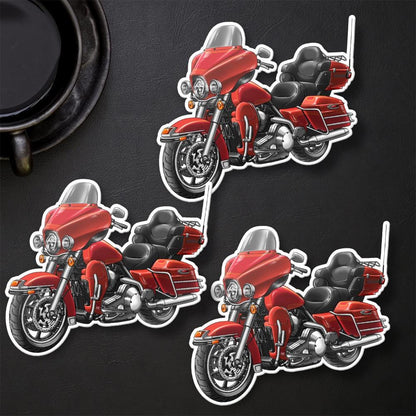 Harley Electra Glide Ultra Classic FLHTCU & FLHTCUI 2007-08 Inspired Stickers - Set of 3 Biker Motorcycle Decals