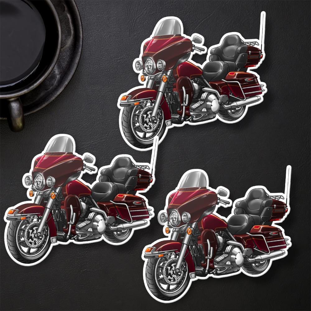 Harley Electra Glide Ultra Classic FLHTCU & FLHTCUI 2007-08 Inspired Stickers - Set of 3 Biker Motorcycle Decals