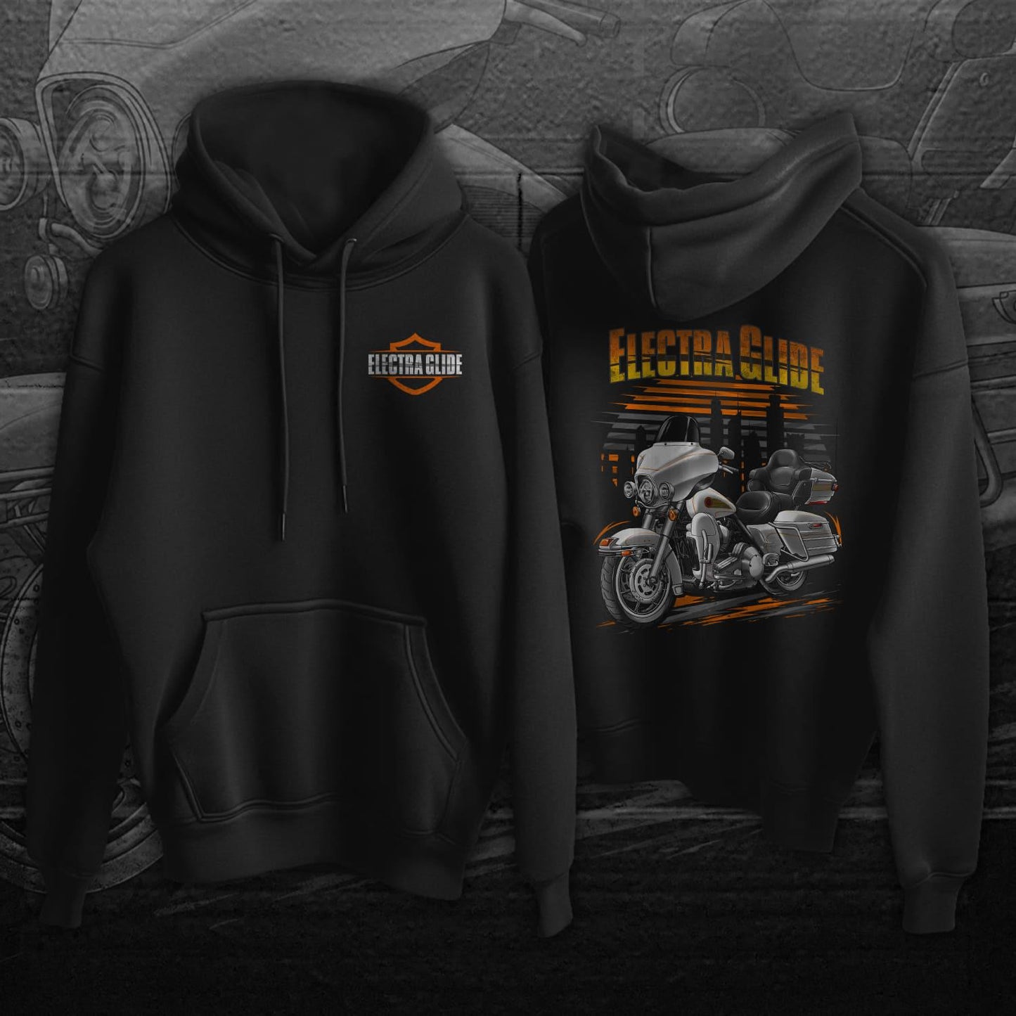 Harley Electra Glide Ultra Classic FLHTCU & FLHTCUI 1997-2000 Inspired Hoodie - Biker Motorcycle Sweatshirt