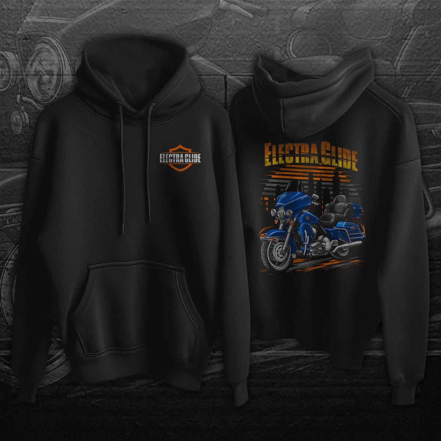Harley Electra Glide Ultra Classic FLHTCU & FLHTCUI 1994-97 Inspired Hoodie - Biker Motorcycle Sweatshirt