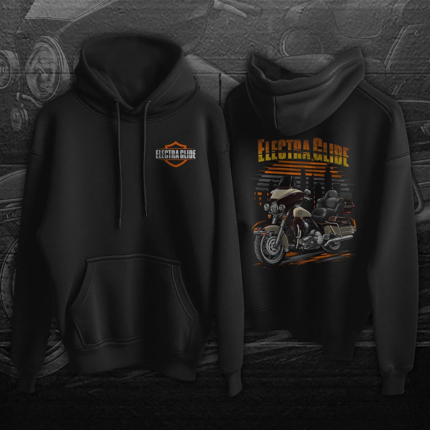 Harley Electra Glide Ultra Classic FLHTCU & FLHTCUI 1997-2000 Inspired Hoodie - Biker Motorcycle Sweatshirt