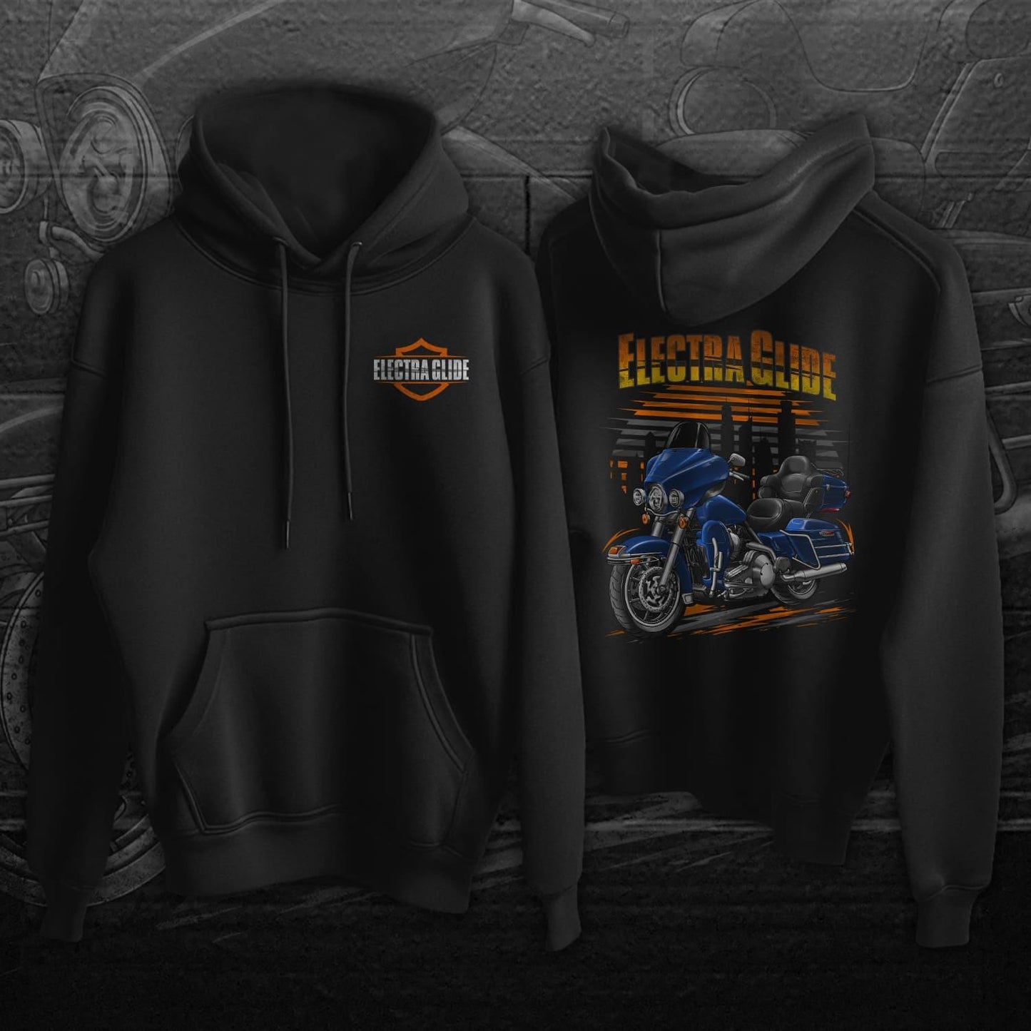 Harley Electra Glide Ultra Classic FLHTCU & FLHTCUI 2007-08 Inspired Hoodie - Biker Motorcycle Sweatshirt