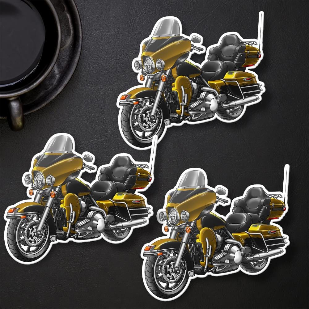 Harley Electra Glide Ultra Classic FLHTCU & FLHTCUI 2008-09 Inspired Stickers - Set of 3 Biker Motorcycle Decals