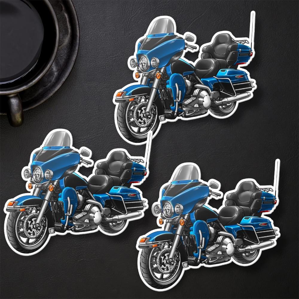 Harley Electra Glide Ultra Classic FLHTCU & FLHTCUI 2008-09 Inspired Stickers - Set of 3 Biker Motorcycle Decals