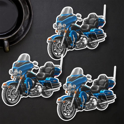 Harley Electra Glide Ultra Classic FLHTCU & FLHTCUI 2008-09 Inspired Stickers - Set of 3 Biker Motorcycle Decals