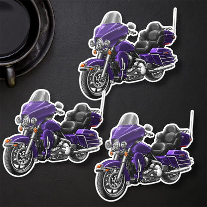 Harley Electra Glide Ultra Classic FLHTCU & FLHTCUI 2008-09 Inspired Stickers - Set of 3 Biker Motorcycle Decals