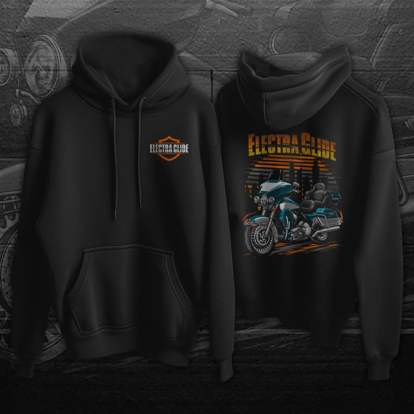 Harley Electra Glide Ultra Classic FLHTCU & FLHTCUI 2008-09 Inspired Hoodie - Biker Motorcycle Sweatshirt