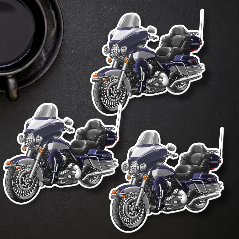 Harley Electra Glide Ultra Classic FLHTCU & FLHTCUI 2008-09 Inspired Stickers - Set of 3 Biker Motorcycle Decals