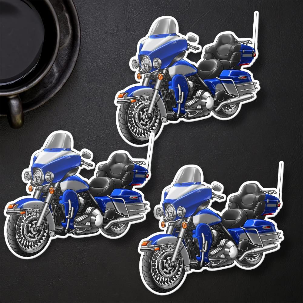 Harley Electra Glide Ultra Classic FLHTCU & FLHTCUI 2008-09 Inspired Stickers - Set of 3 Biker Motorcycle Decals