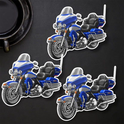 Harley Electra Glide Ultra Classic FLHTCU & FLHTCUI 2008-09 Inspired Stickers - Set of 3 Biker Motorcycle Decals