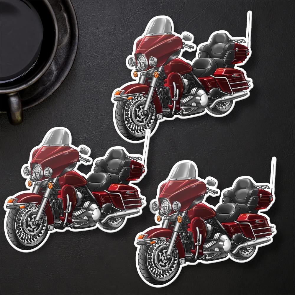 Harley Electra Glide Ultra Classic FLHTCU & FLHTCUI 2009-10 Inspired Stickers - Set of 3 Biker Motorcycle Decals