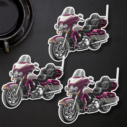 Harley Electra Glide Ultra Classic FLHTCU & FLHTCUI 2007 Inspired Stickers - Set of 3 Biker Motorcycle Decals