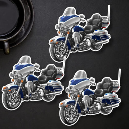Harley Electra Glide Ultra Classic FLHTCU & FLHTCUI 2007 Inspired Stickers - Set of 3 Biker Motorcycle Decals