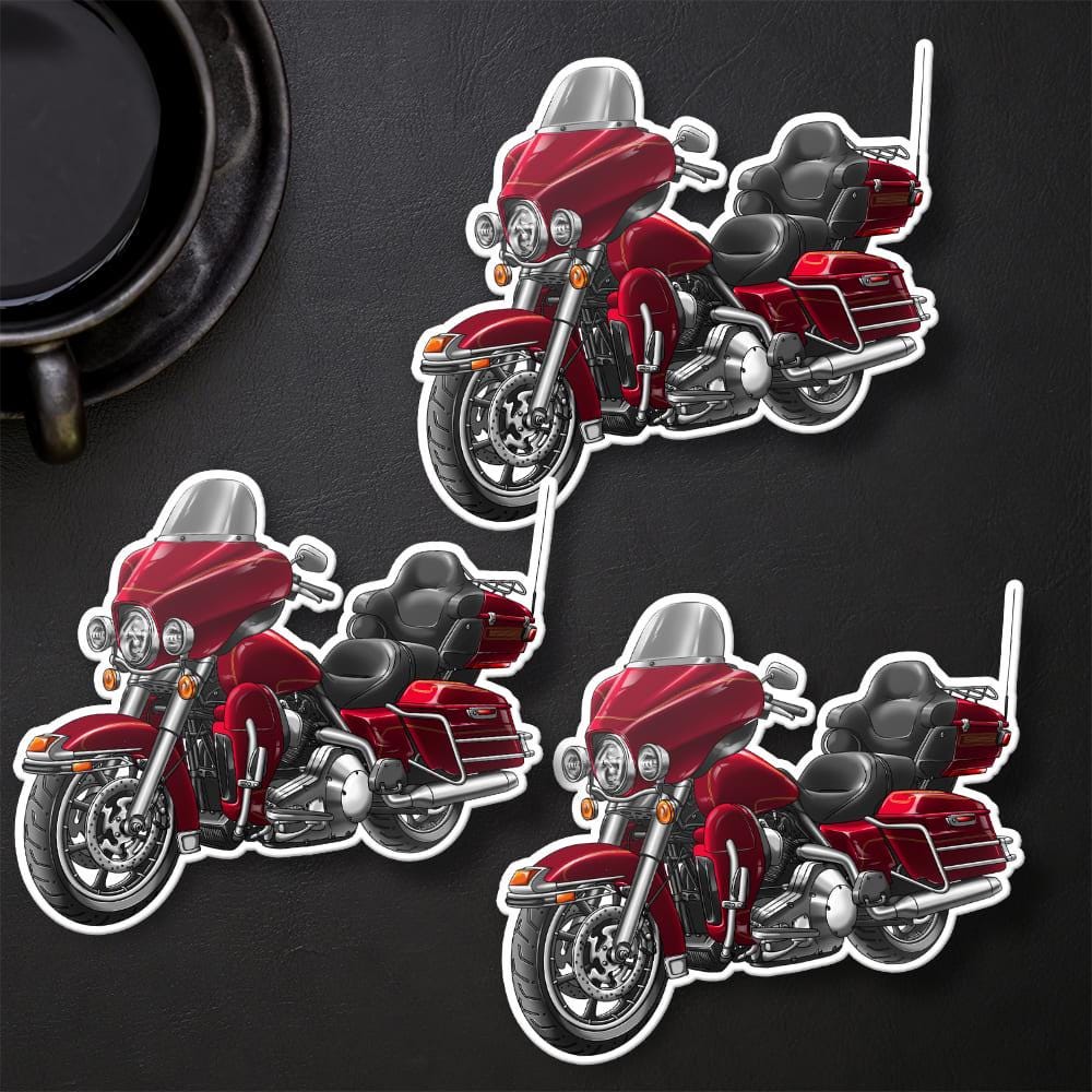 Harley Electra Glide Ultra Classic FLHTCU & FLHTCUI 2002-04 Inspired Stickers - Set of 3 Biker Motorcycle Decals