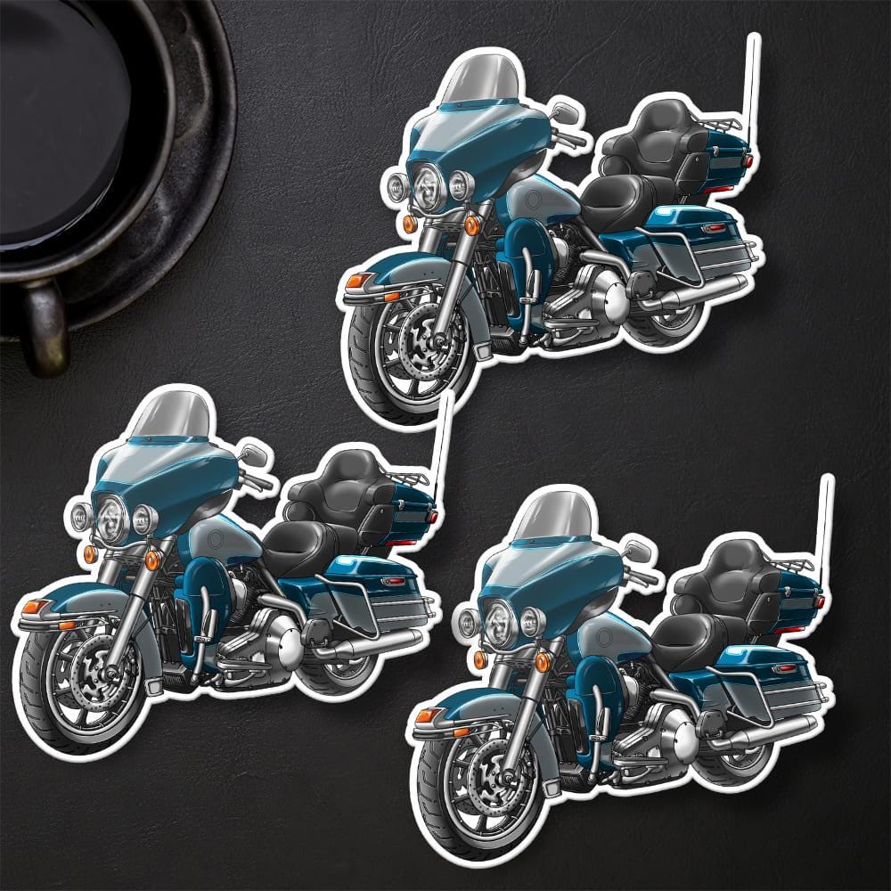 Harley Electra Glide Ultra Classic FLHTCU & FLHTCUI 2002-04 Inspired Stickers - Set of 3 Biker Motorcycle Decals