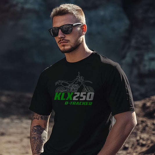 Kawasaki KLX250 D-Tracker Inspired T-Shirt - Motorcycle Tee Shirt for Riders