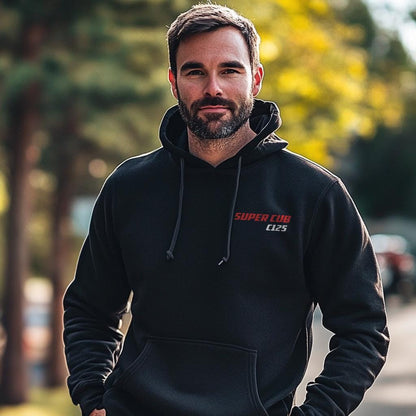 Honda Super Cub C125 Inspired Hoodie - Motorcycle Sweatshirt for Riders