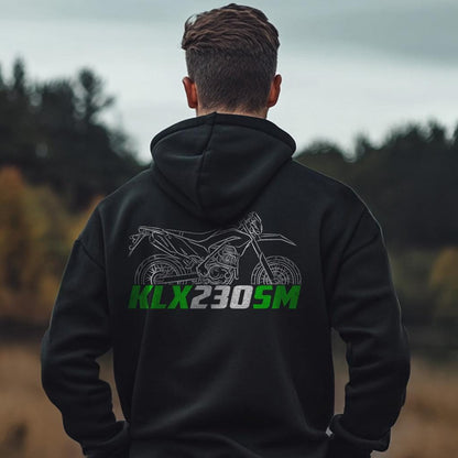Kawasaki KLX230SM Inspired Hoodie - Motorcycle Sweatshirt for Riders