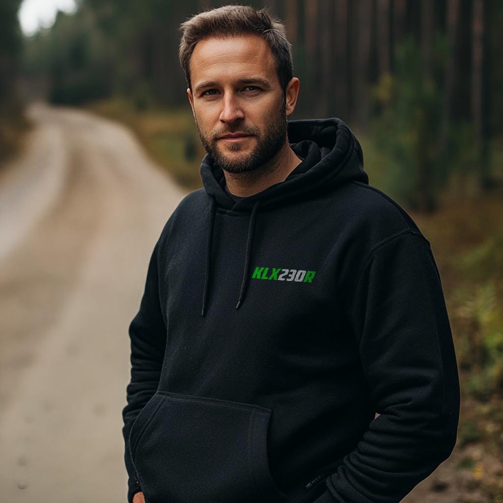 Kawasaki KLX230R Inspired Hoodie - Motorcycle Sweatshirt for Riders