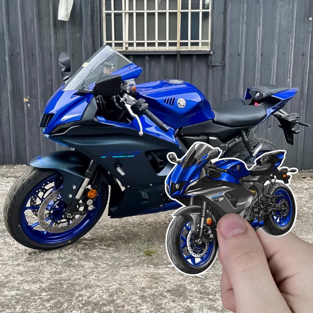 Yamaha YZF-R7 2022-24 Inspired Stickers - Set of 3 Motorcycle Decals