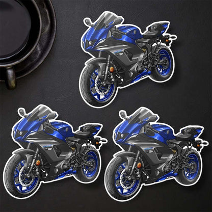 Yamaha YZF-R7 2022-24 Inspired Stickers - Set of 3 Motorcycle Decals