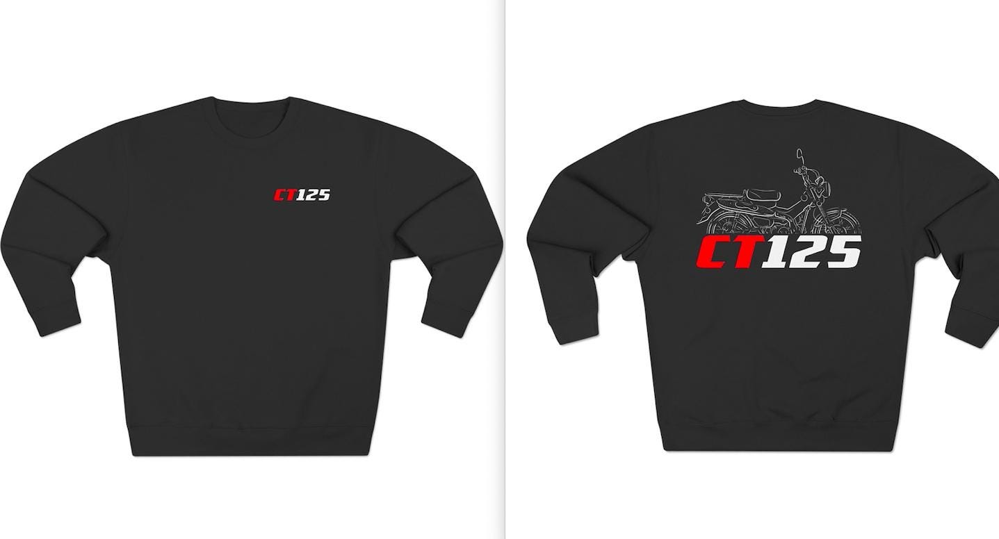 Honda CT125 Inspired Hoodie - Motorcycle Sweatshirt