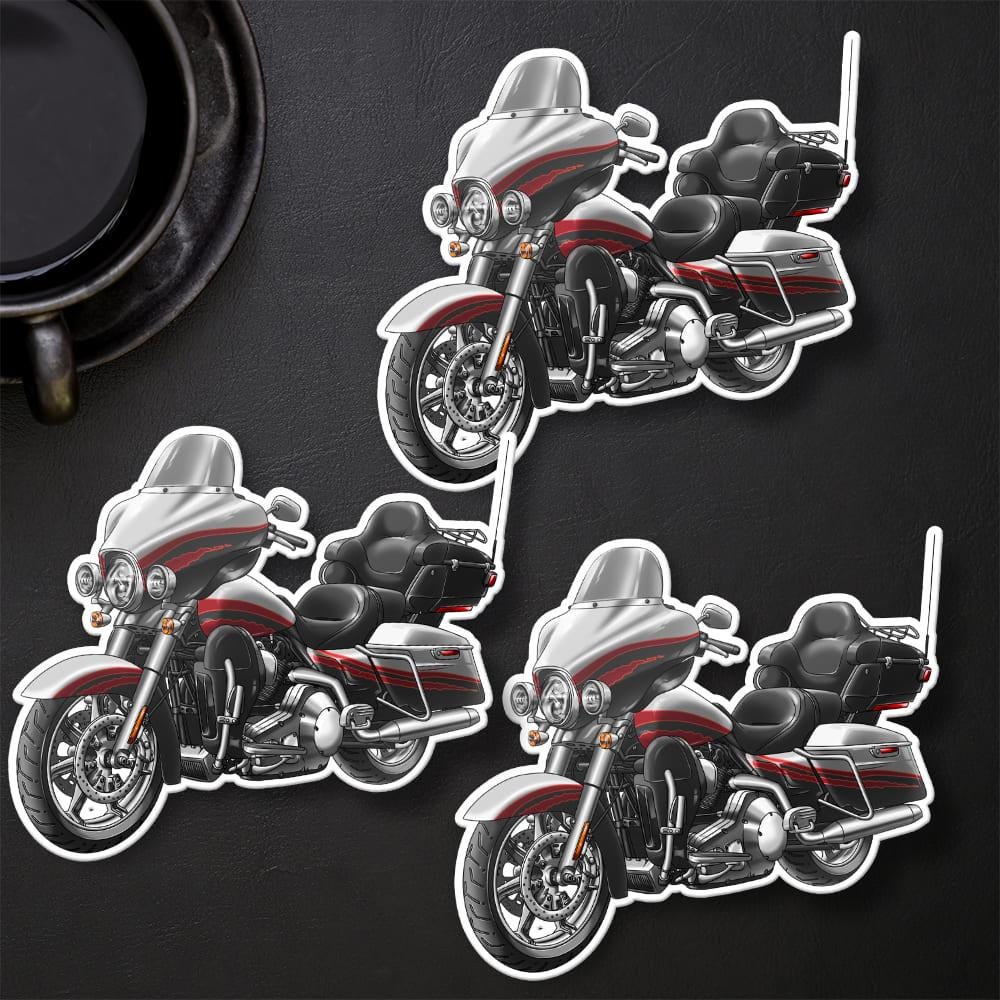 Harley Electra Glide CVO Ultra Classic FLHTCUSE 2006-08 Inspired Stickers - Set of 3 Motorcycle Decals for Bikers