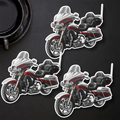 Harley Electra Glide CVO Ultra Classic FLHTCUSE 2006-08 Inspired Stickers - Set of 3 Motorcycle Decals for Bikers