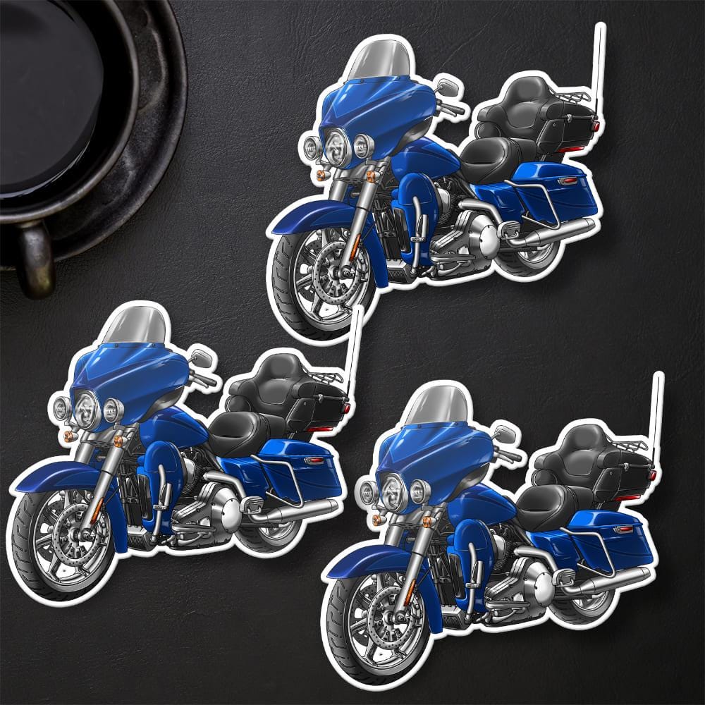 Harley Electra Glide CVO Ultra Classic FLHTCUSE 2006-08 Inspired Stickers - Set of 3 Motorcycle Decals for Bikers