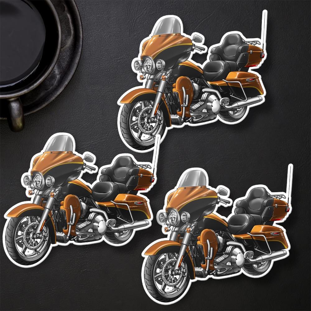 Harley Electra Glide CVO Ultra Classic FLHTCUSE 2006-08 Inspired Stickers - Set of 3 Motorcycle Decals for Bikers
