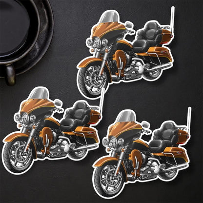 Harley Electra Glide CVO Ultra Classic FLHTCUSE 2006-08 Inspired Stickers - Set of 3 Motorcycle Decals for Bikers