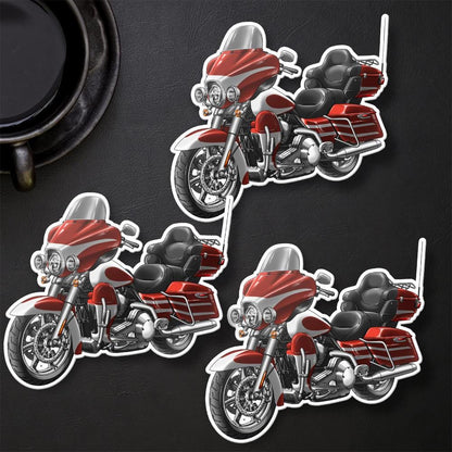 Harley Electra Glide CVO Ultra Classic FLHTCUSE 2006-08 Inspired Stickers - Set of 3 Motorcycle Decals for Bikers
