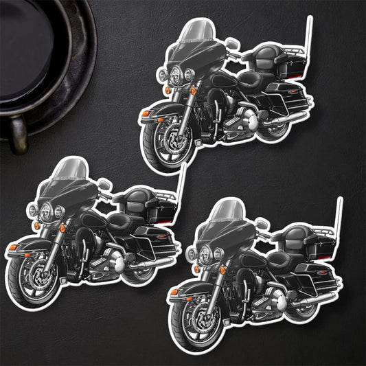 Harley Electra Glide Classic FLHTC & FLHTCI 2008 Inspired Stickers - Set of 3 Motorcycle Decals for Bikers