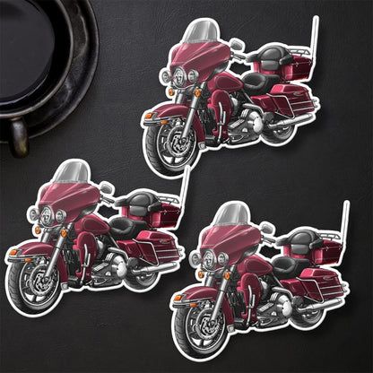 Harley Electra Glide Classic FLHTC & FLHTCI 2005-06 Inspired Stickers - Set of 3 Motorcycle Decals for Bikers