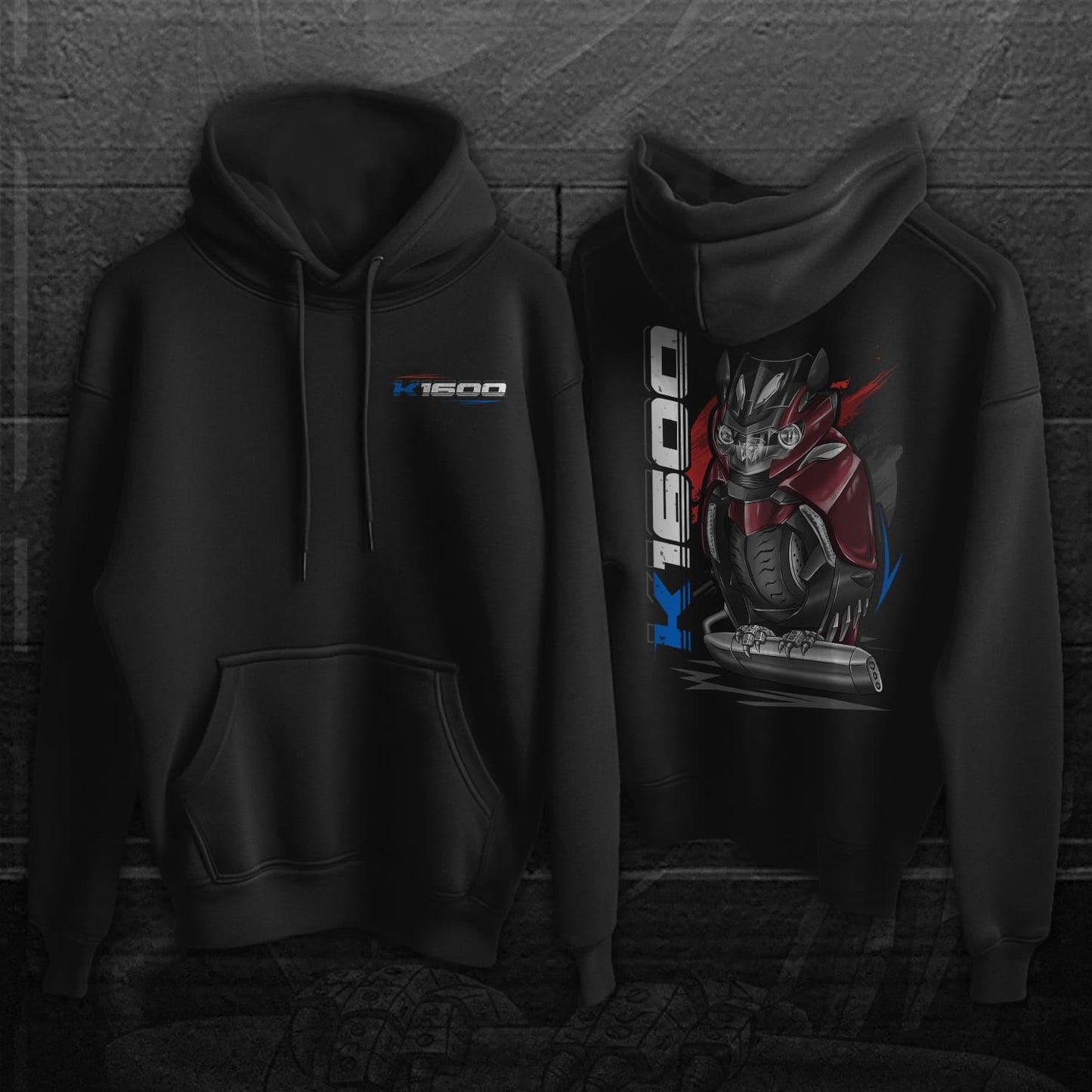 BMW K1600 Inspired Hoodie - Motorcycle Sweatshirt for Motorrad Rider