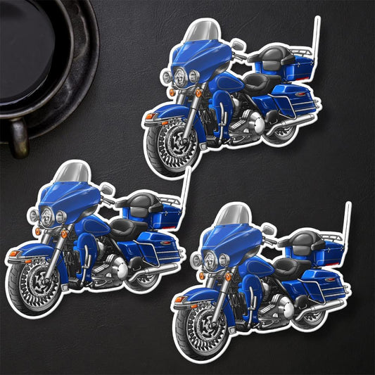 Harley Electra Glide Classic FLHTC & FLHTCI 2009-10 Inspired Stickers - Set of 3 Motorcycle Decals for Bikers