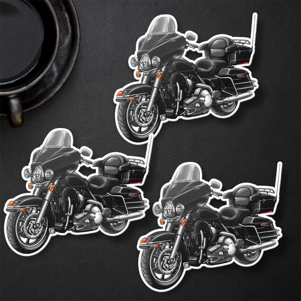 Harley Electra Glide Classic FLHTC & FLHTCI 2009-10 Inspired Stickers - Set of 3 Motorcycle Decals for Bikers