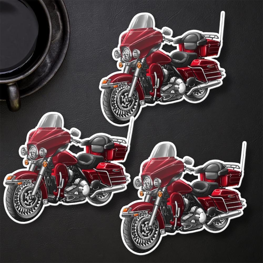 Harley Electra Glide Classic FLHTC & FLHTCI 2009-10 Inspired Stickers - Set of 3 Motorcycle Decals for Bikers