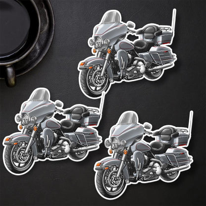 Harley Electra Glide Classic FLHTC & FLHTCI 2009-10 Inspired Stickers - Set of 3 Motorcycle Decals for Bikers