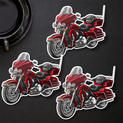 Harley Electra Glide Classic FLHTC & FLHTCI 2011-13 Inspired Stickers - Set of 3 Motorcycle Decals for Bikers
