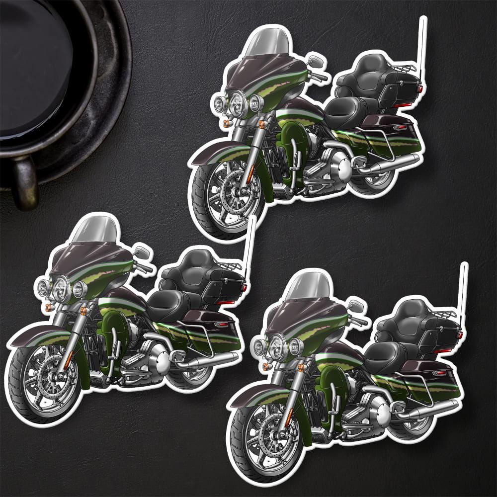 Harley Electra Glide CVO Ultra Classic FLHTCUSE 2006-08 Inspired Stickers - Set of 3 Motorcycle Decals for Bikers
