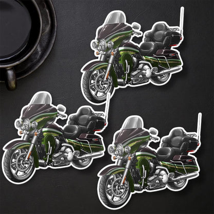 Harley Electra Glide CVO Ultra Classic FLHTCUSE 2006-08 Inspired Stickers - Set of 3 Motorcycle Decals for Bikers