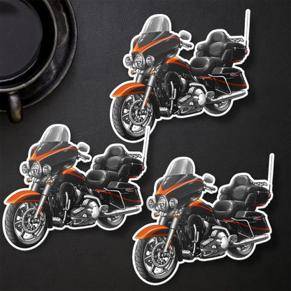 Harley Electra Glide CVO Ultra Classic FLHTCUSE 2006-08 Inspired Stickers - Set of 3 Motorcycle Decals for Bikers