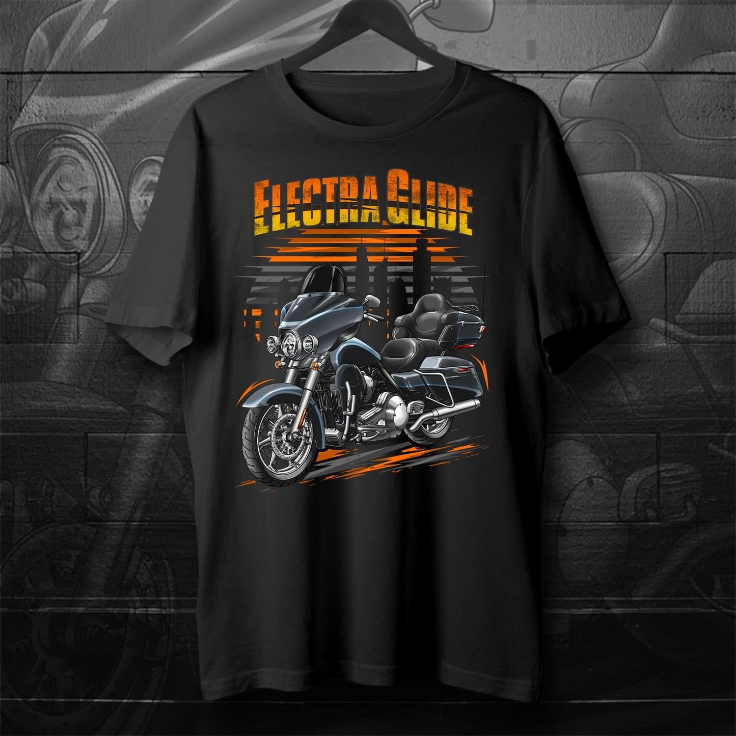 Harley Electra Glide CVO Ultra Classic FLHTCUSE 2012-13 Inspired T-Shirt - Motorcycle Tee Shirt for Biker
