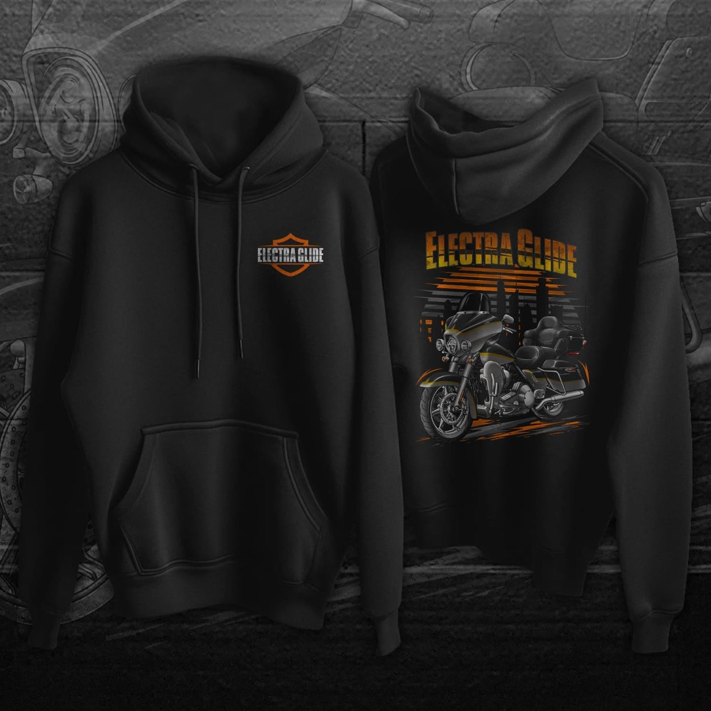 Harley Electra Glide CVO Ultra Classic FLHTCUSE 2012-13 Inspired Hoodie - Motorcycle Sweatshirt for Biker