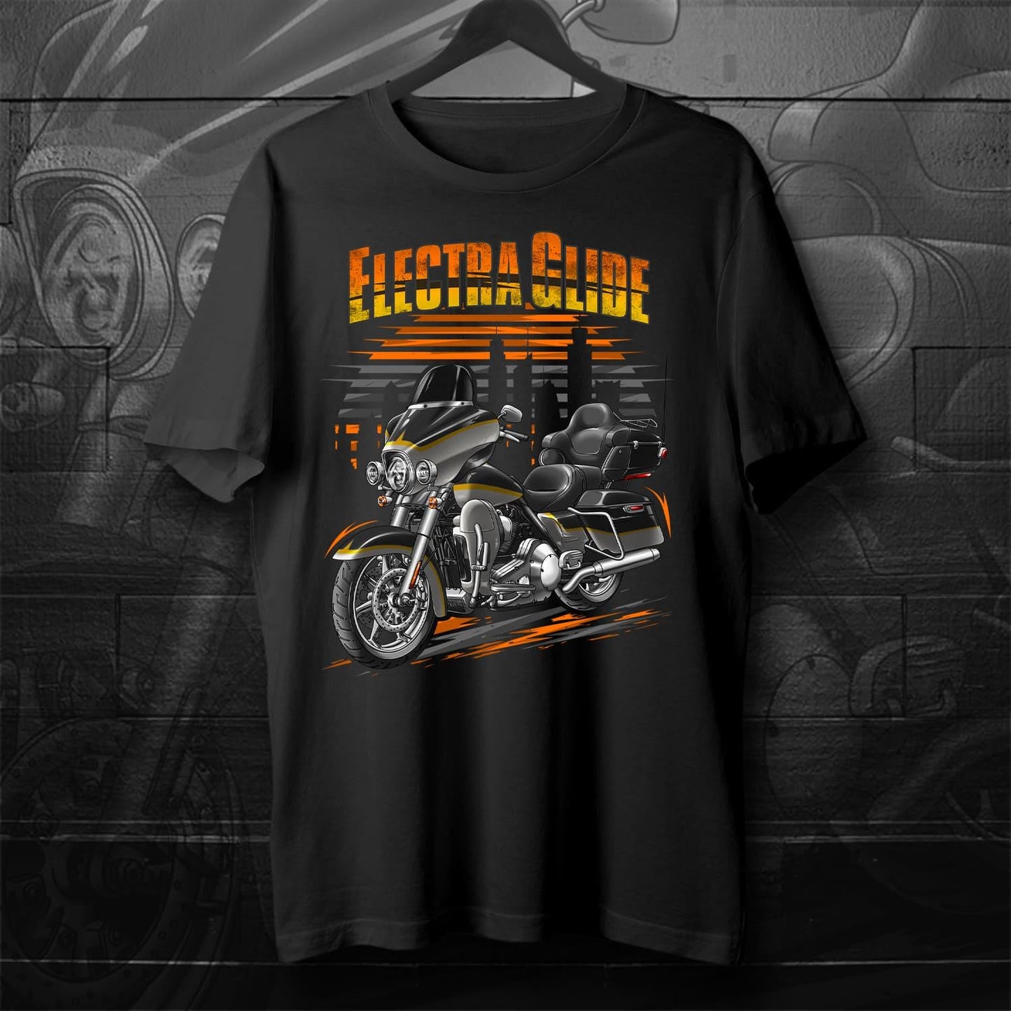 Harley Electra Glide CVO Ultra Classic FLHTCUSE 2012-13 Inspired T-Shirt - Motorcycle Tee Shirt for Biker